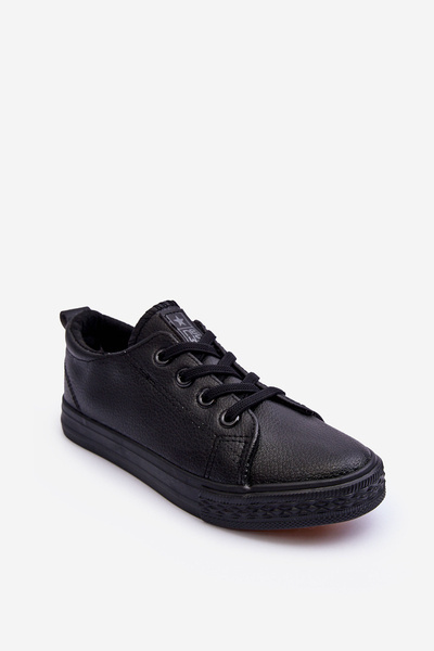 Kinder Leder Sneaker Schwarz Poliana
