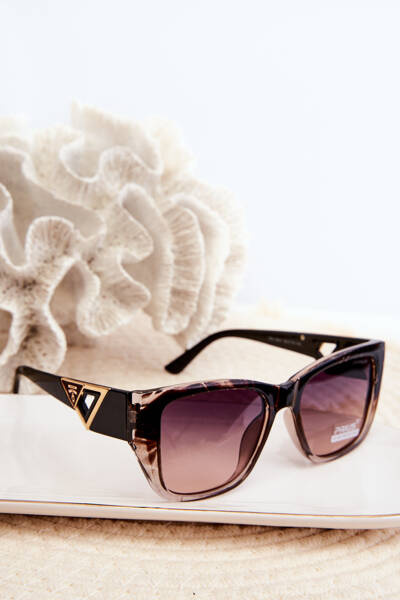 Damen-Sonnenbrille mit dekorativen Details UV400 Braun