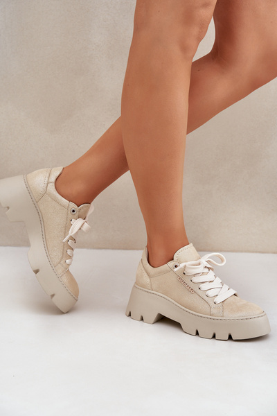 Tenisi Pantofi Sport Pe Platformă CheBello 4632 Aurii
