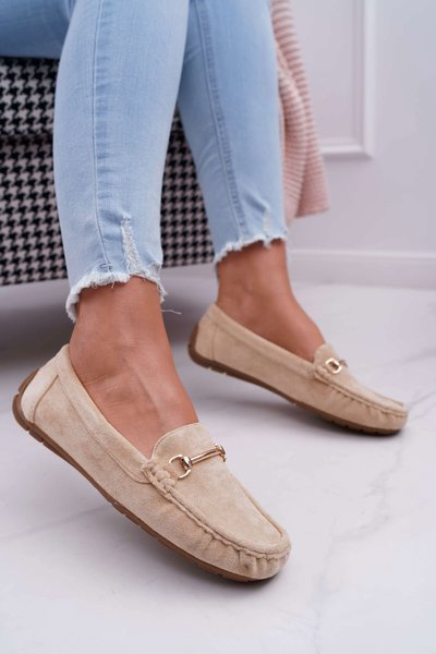 Loafers női bézs velúr Sonnero