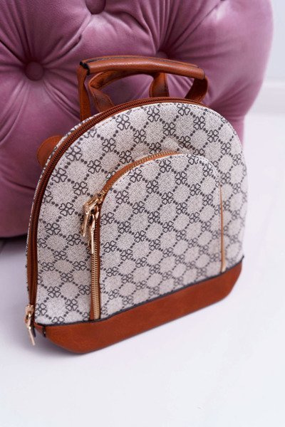 Sac à dos classique pour femme Beige Marron élégant