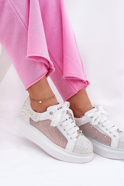 Verzierte Sneakers auf Plattform GOE NN2N4021 schwarz