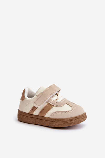 Baskets Velcro Enfant Beige Tromella