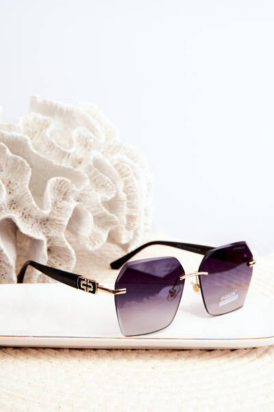 Lunettes de Soleil Femme avec Filtre UV Noir-Or
