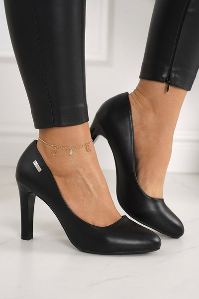 Klassische Stiletto-Pumps Schwarz Eliana