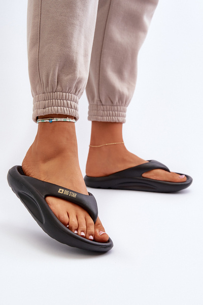 Tongs en mousse pour femmes Big Star NN274A649 noir
