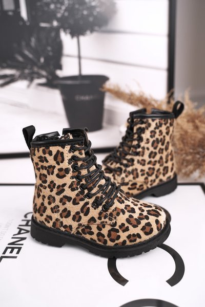 Gyermek csizma cipzárral Leopard Dafne