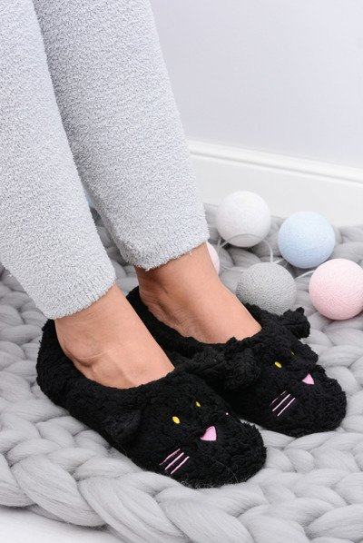 SOXO Pantoufles souris noires faites maison pour femmes