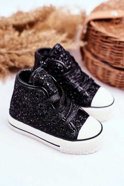 Baskets Enfant À Paillettes Ally Noir