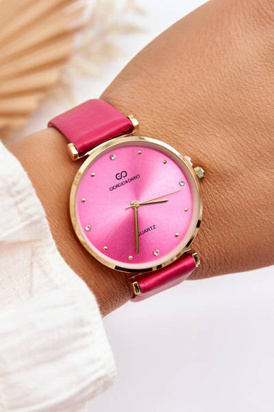 Ceas de piele pentru femei Giorgio și Dario Fuchsia