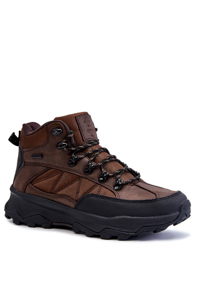 Herren Warme Trekkingschuhe Cross Jeans KK1R4019C Dunkelbraun