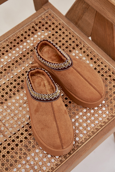 Kinder Jugend Schneestiefel Mit Stickerei Auf Plattform Camel Jolisse