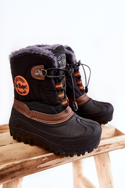 Cizme de zăpadă de iarnă pentru copii Lee Cooper LCJ-21-44-0524 Negru
