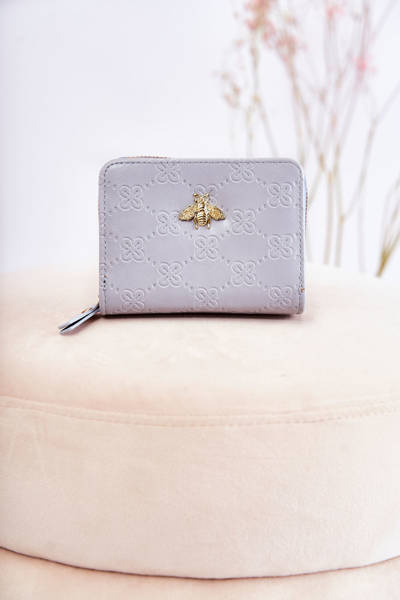 Petit Portefeuille Femme Avec Ornement Bleu clair Sanchos