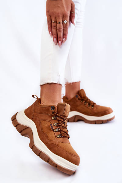 Chaussures de trekking pour femmes en mousse à mémoire de forme Big Star KK274362 marron