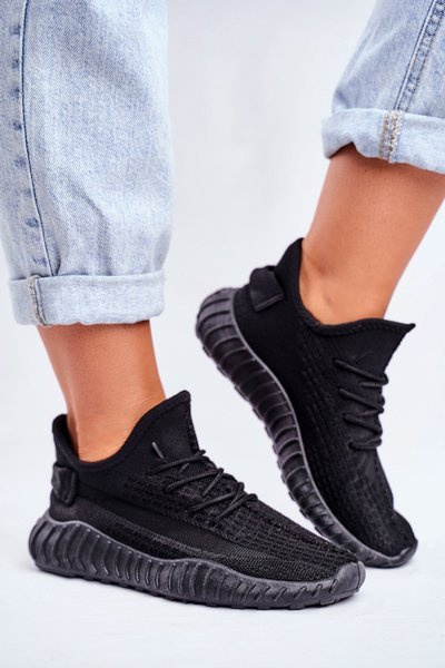 Chaussures de sport pour femmes respirantes noires Lumiere
