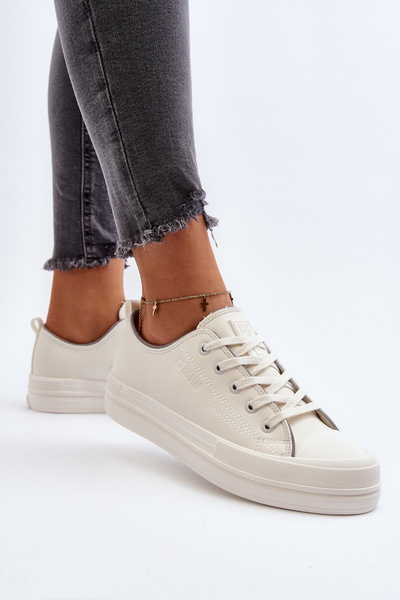 Baskets en cuir écologique pour femmes Big Star NN274847 Blanc