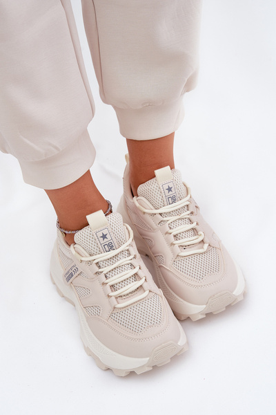 Sportcipők Sneakers Női Vastag Talp Bézs Prononice