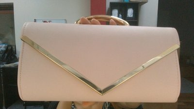 Elegante Clutch Bag mit Kette Rosa