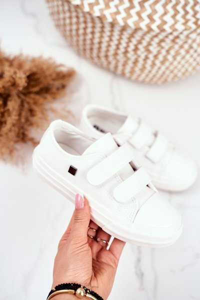 Pantofi pentru copii Sneakers Big Star cu Velcro White GG374010