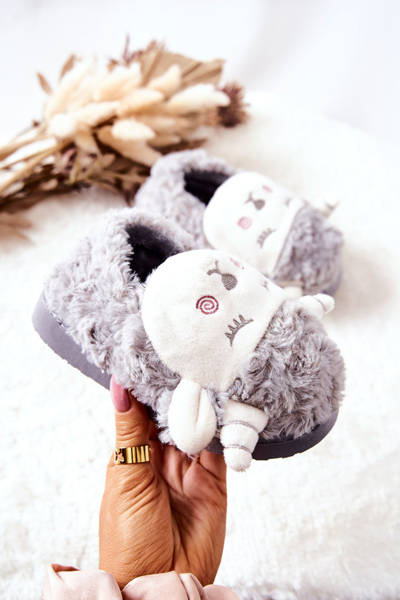 Chaussons Enfant Agneau Gris Hollie