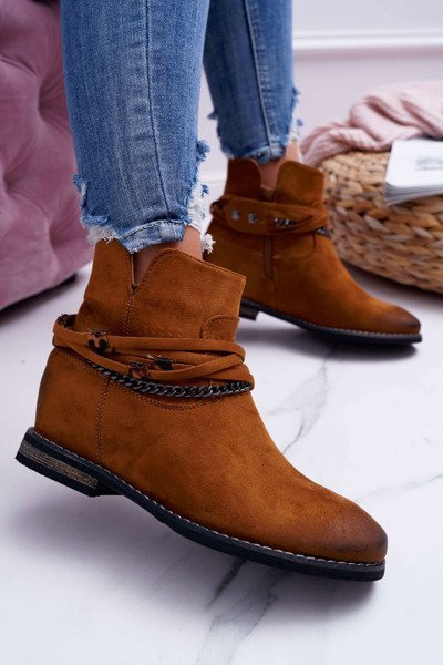 Moteriški zomšiniai batai Hidden Anchor Camel Mirley