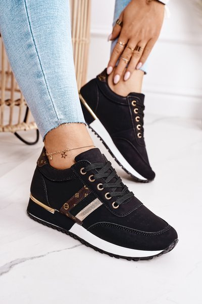 Damen Sportschuhe Turnschuhe Schwarz Lifestyle