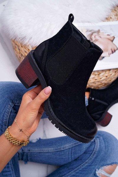 Moteriški batai su aukštakulniais Sergio Leone juodi BT702