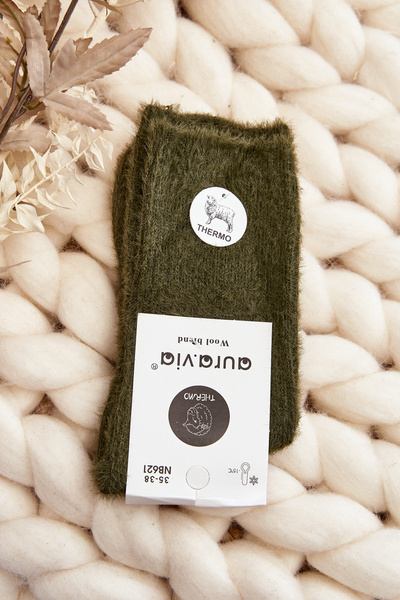 Warm Smooth Women's Alpaca Socks Green
