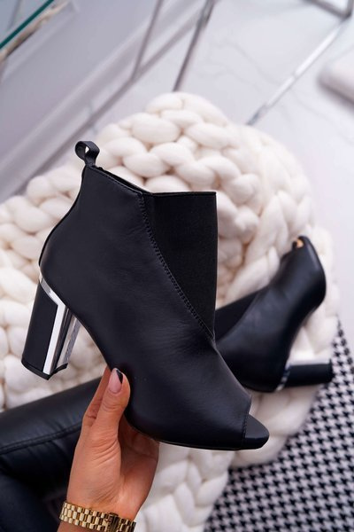 Stiletto Women's Uncovered Toe Schlupfstiefel Schwarz Germen