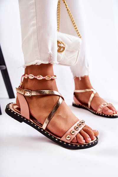 Sandales à la mode pour femmes avec strass rose Camalisa