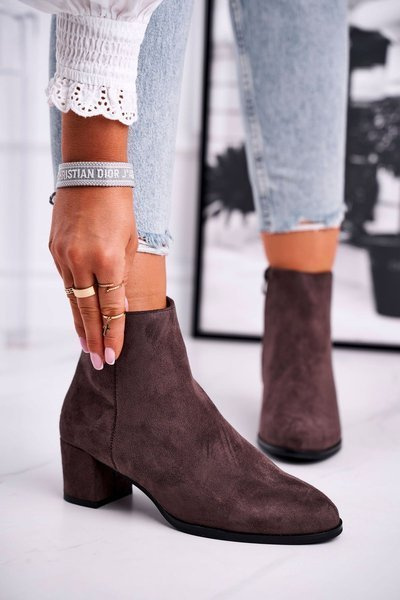 Women's Boots On Heel Sergio Leone Coffee BT528