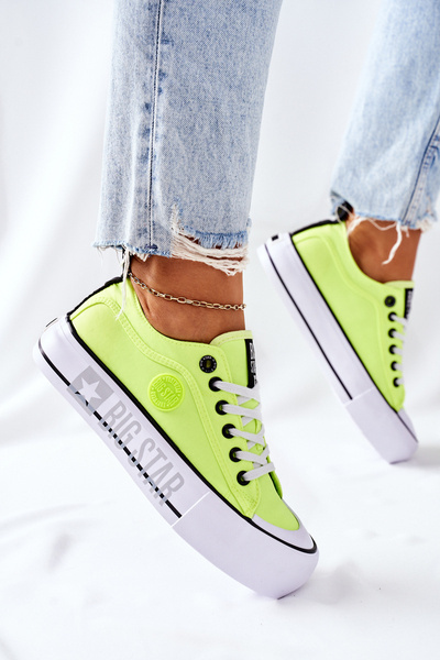 Adidași pe o platformă Big Star II274022 Neon Yellow