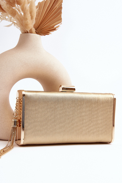 Kleine formale Tasche mit Fransen Chionon Gold