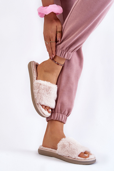 Home Slippers Slippers With Fur Inblu EK-05-011 Beige