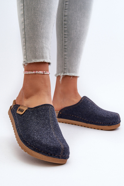Damen Hausschuhe Pantoffeln Inblu DJ000010 Marineblau