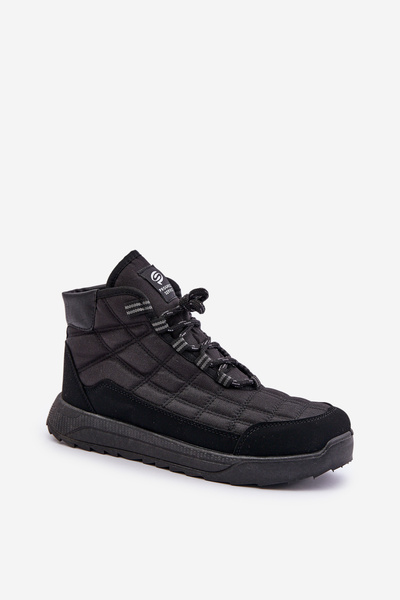 Chaussures d'hiver chaudes pour hommes à lacets Progress PROGJ-24-153 noir