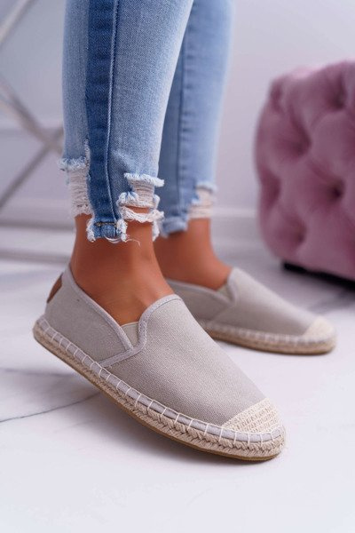 Moteriški „Espadrilles Cross“ džinsai pilki DD2R4104
