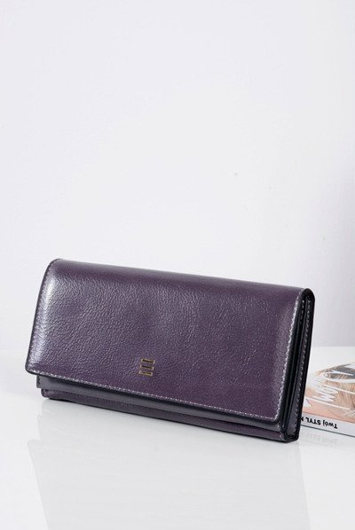Grand portefeuille violet à la mode pour femmes