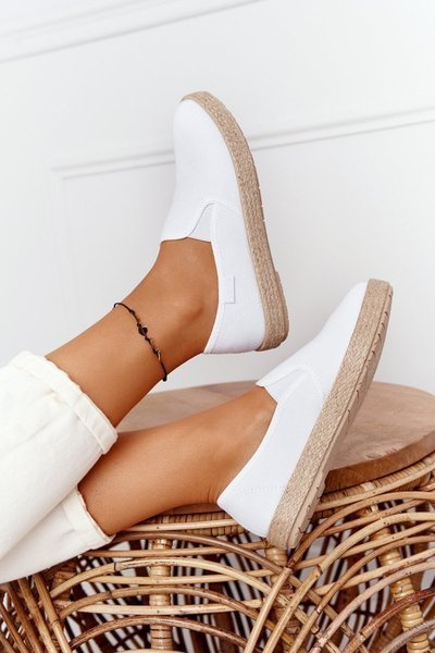 Espadrilles mit geflochtener Sohle Big Star DD274015 Weiß
