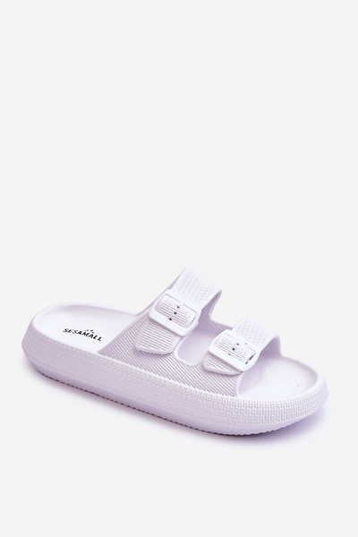 Sandales en mousse pour femmes à rayures blanches Sharmen