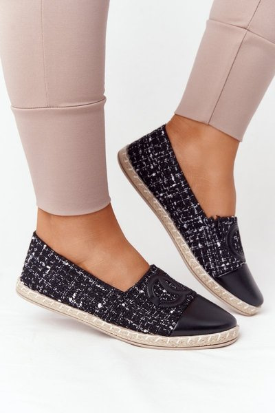 Espadrilles élégantes pour femmes noires Be My Love