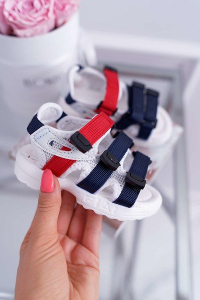 Vaikiški Velcro sandalai mergaitei berniukui White Fima