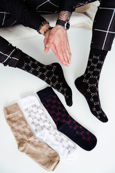 Patterned Men's Socks CC Black