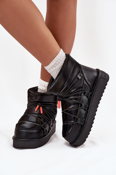 Bottes de neige pour femmes sur plateforme DFranklin DFSH370020 Noires
