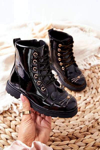 Bottes Worker Isolées à zip Noir Mousie