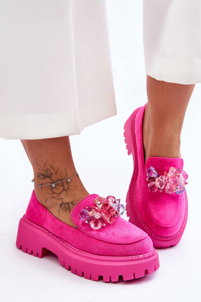 Damen-Crystal-Loafer Rosa Avril