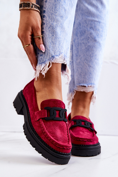 Mocassins En Daim Avec Décoration La.Fi 210031FU-SU Fuchsia