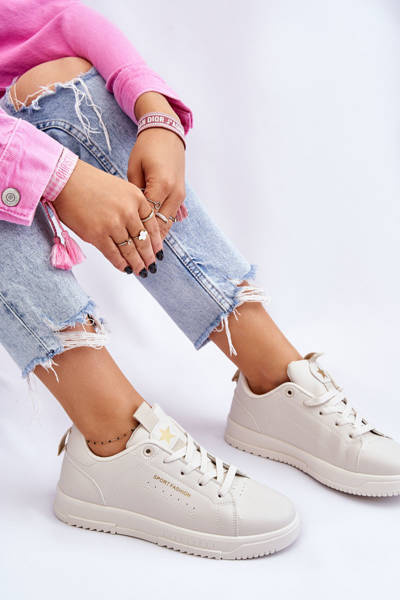 Women's Lace-up Sport Shoes Beige Mikaela