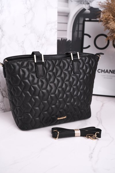 Elegante Damenhandtasche MONNARI BAG5470-020 Gesteppt Schwarz